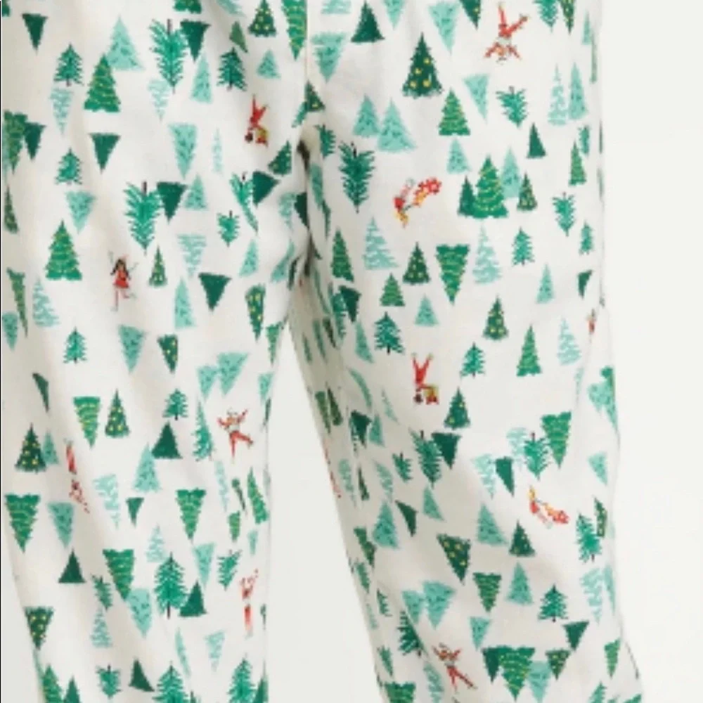 Mommy & Me Matching Christmas Tree Elf Toddler Footy PJ & XS PJ Pant Bundle Set